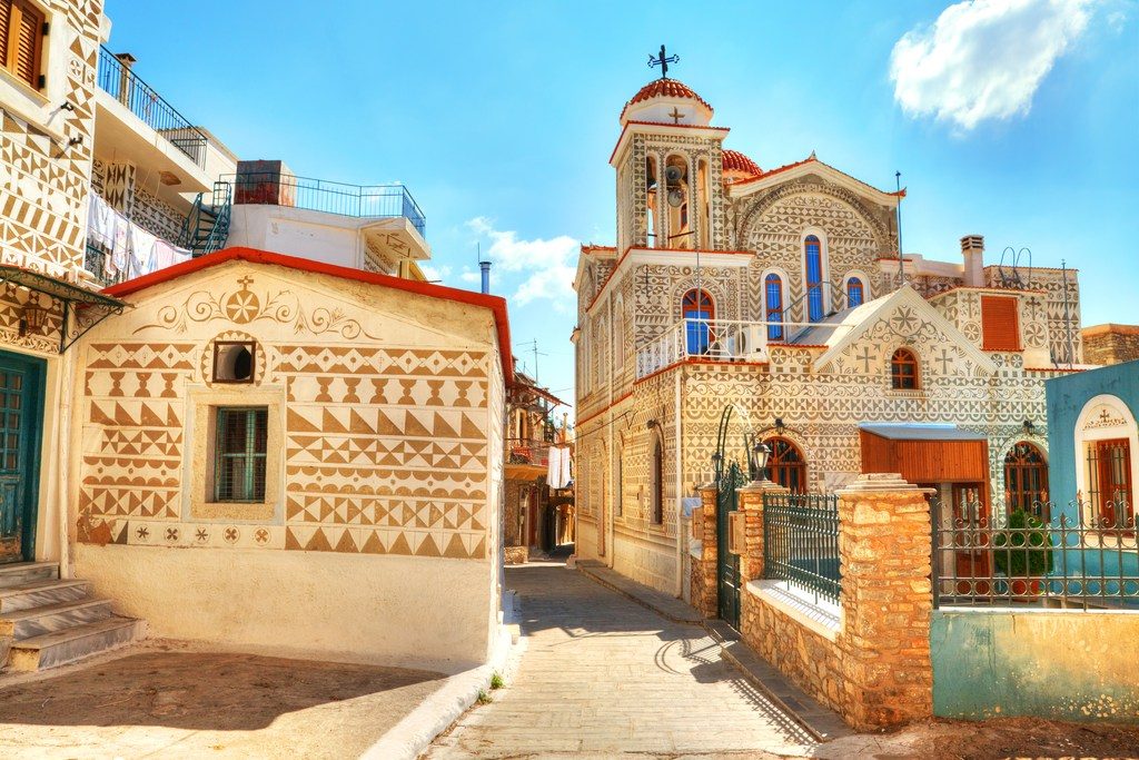 Island Hopping in Greece : Chios-Streets-Pirgi-village
