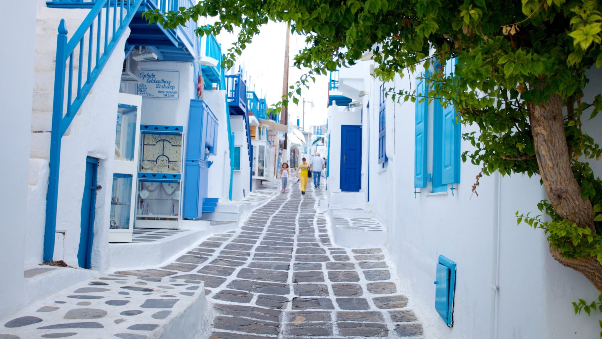 белые улочки греция