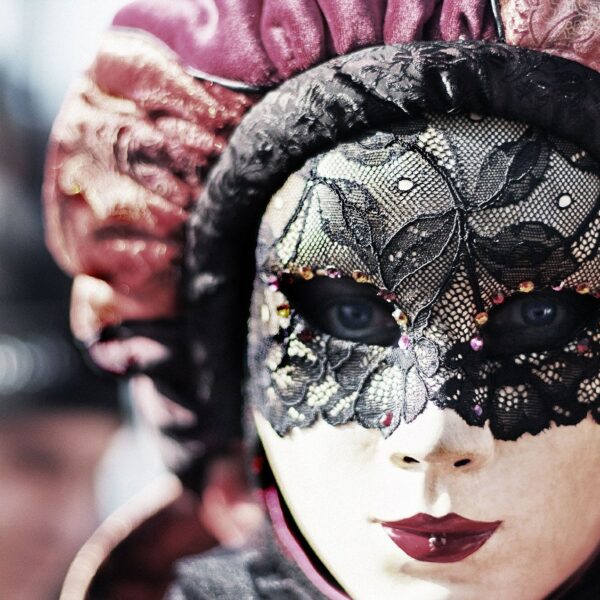 Women with masque, Venice Festival, Italy