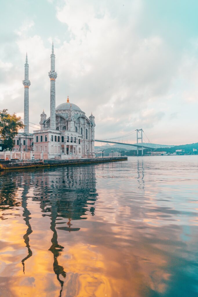 Best Places To Take A Selfie In Istanbul : Ortakoy Mosque with Bosphorus bridge