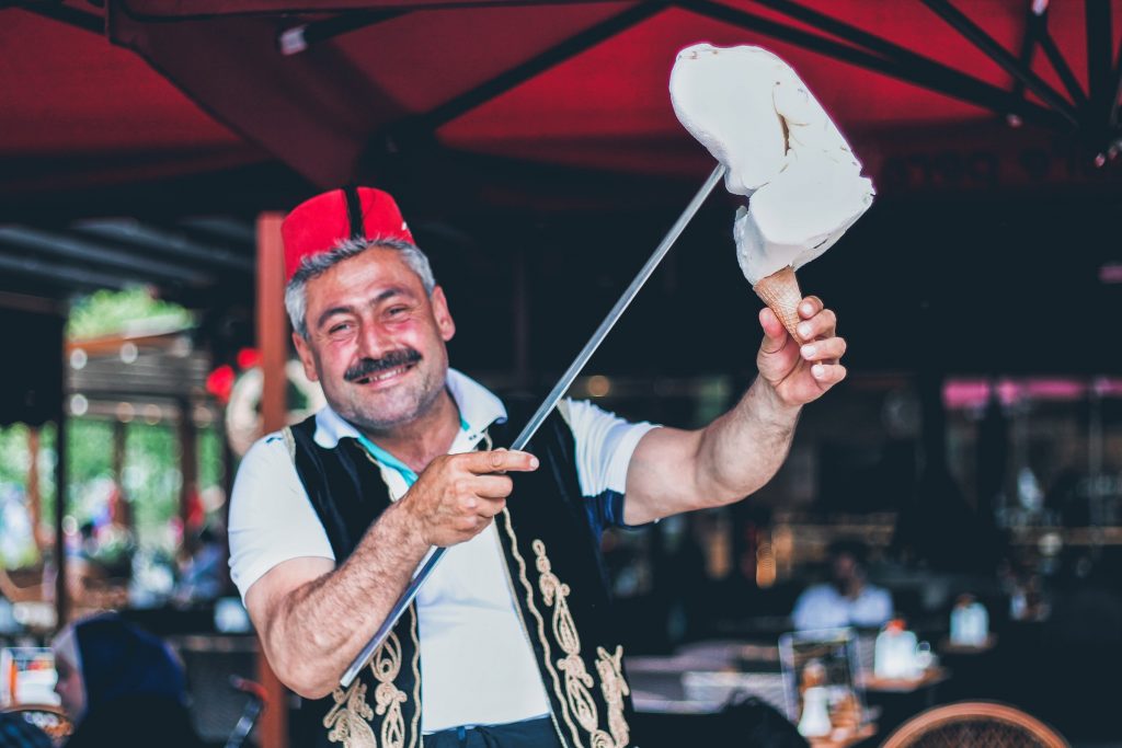 Family Holidays in Turkey: Ice Cream Seller in Istanbul