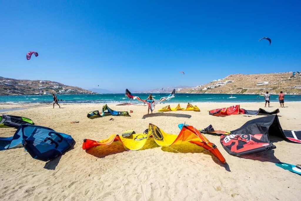 Kiting in Mykonos , North