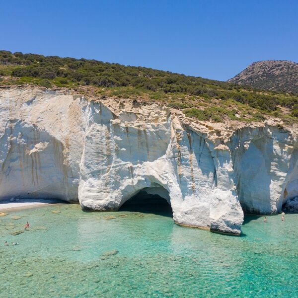 Sea caves_at Kleftiko on Milos Island, Greece