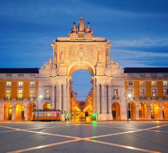 Lisbon. Image of Arch of Triumph in Lisbon, Portugal.